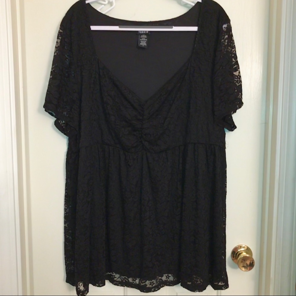 Torrid lace babydoll top